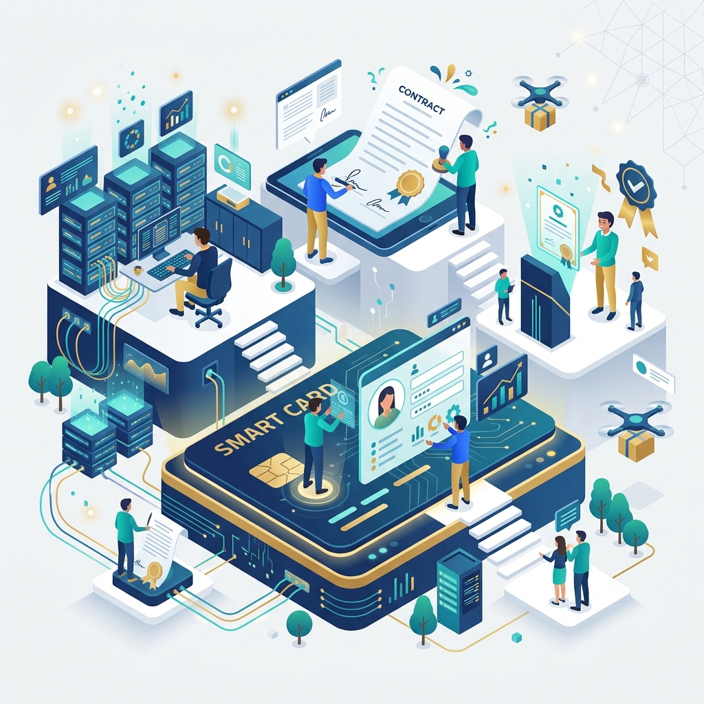 Secure digital database portal graphic